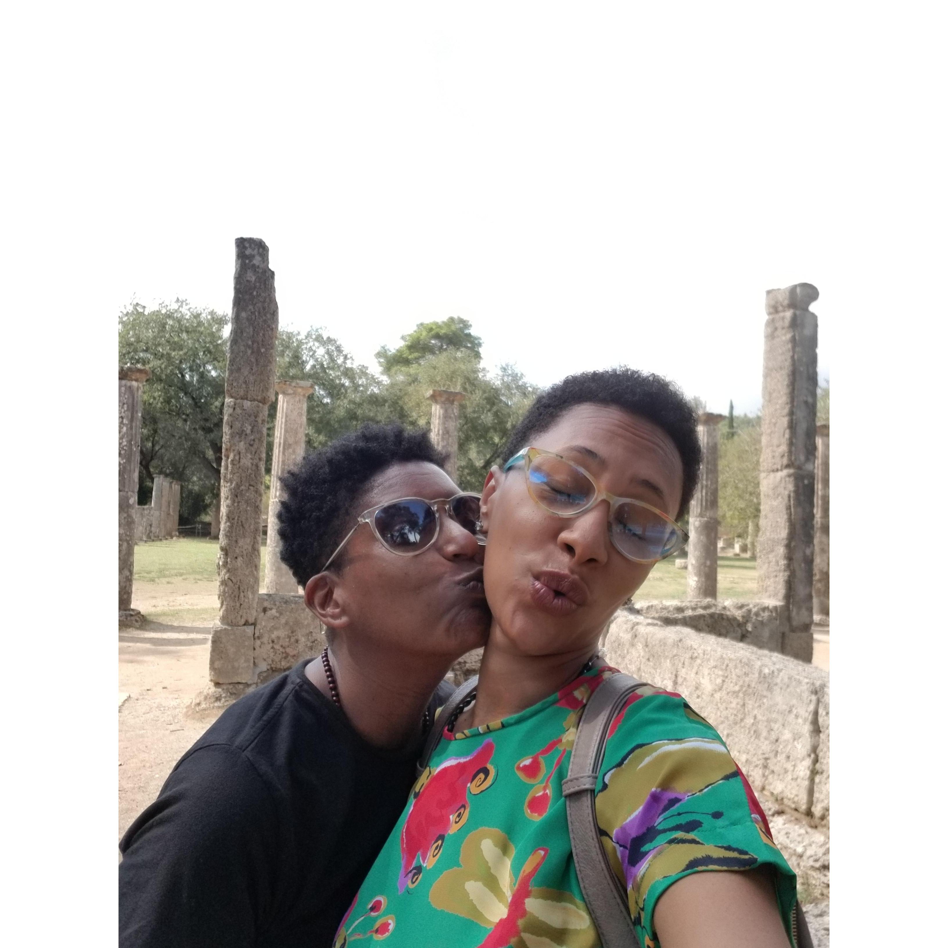 Olympia, Greece just makes you feel in love! "Hey Kesc, gimme some suga in these here ruins!"