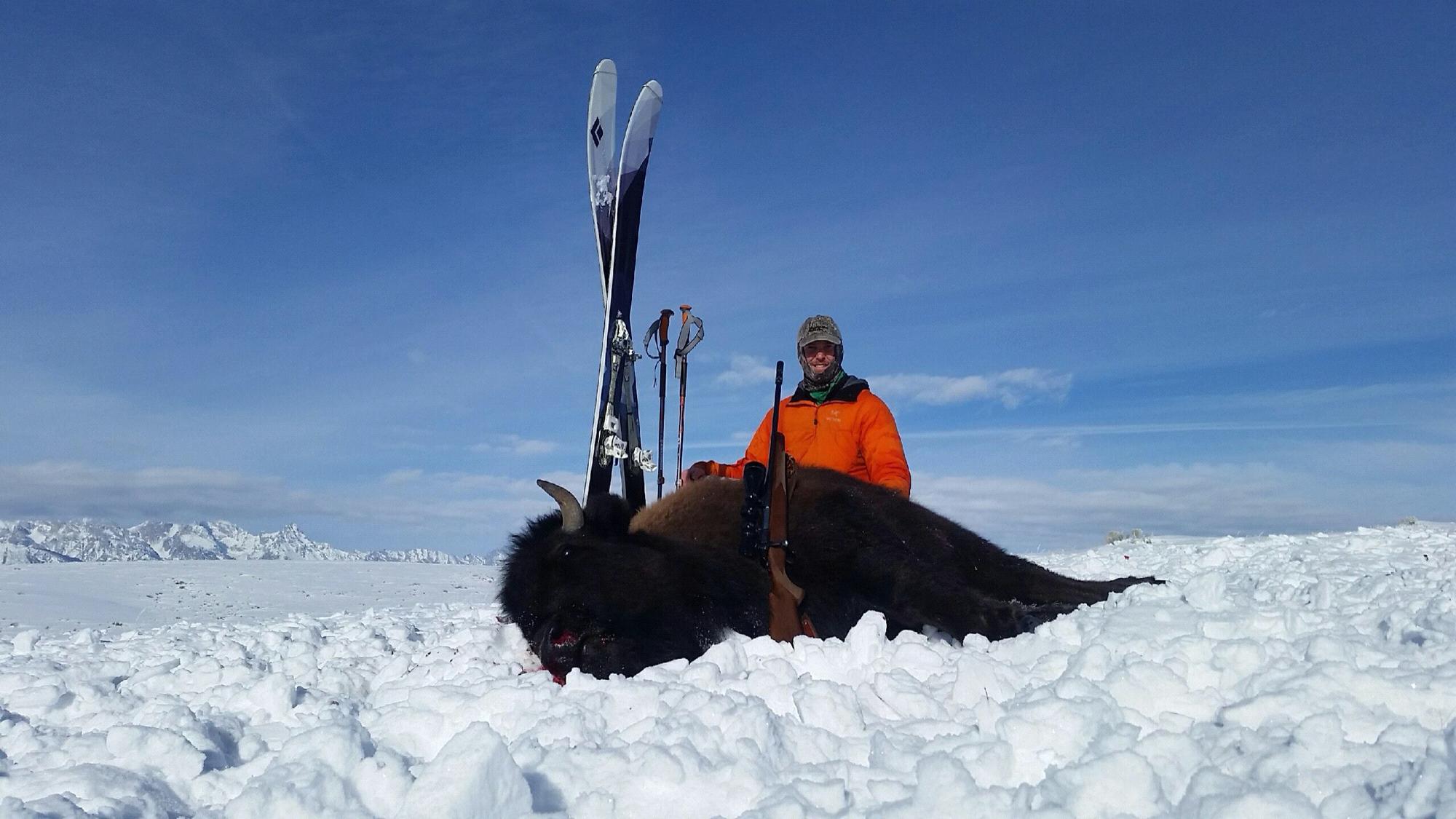 Brady brings home dinner, Wyoming style