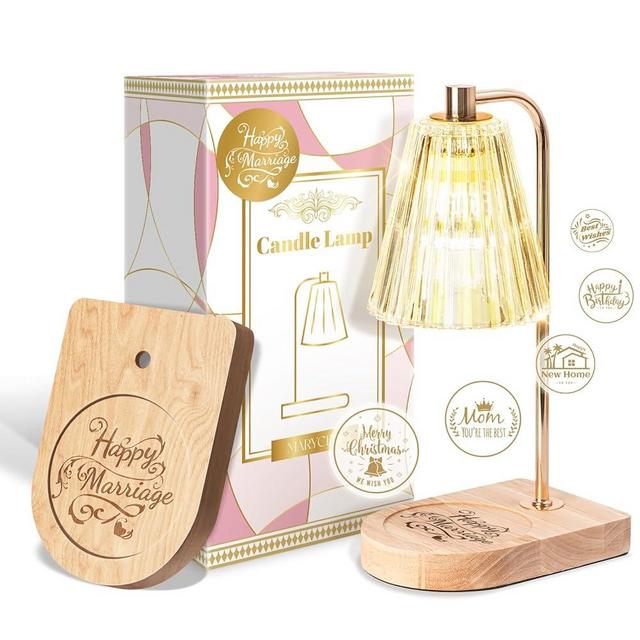 Marycele Wedding Gifts for Couple 2024, Candle Warmer Lamp Gifts for Bride and Groom, Candle Lamp Warmer Engagement Gifts for Couple Valentine’s Day Present for Husband and Wife Newlywed