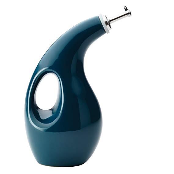 Rachael Ray Stoneware EVOO Dispensing Bottle, Marine Blue