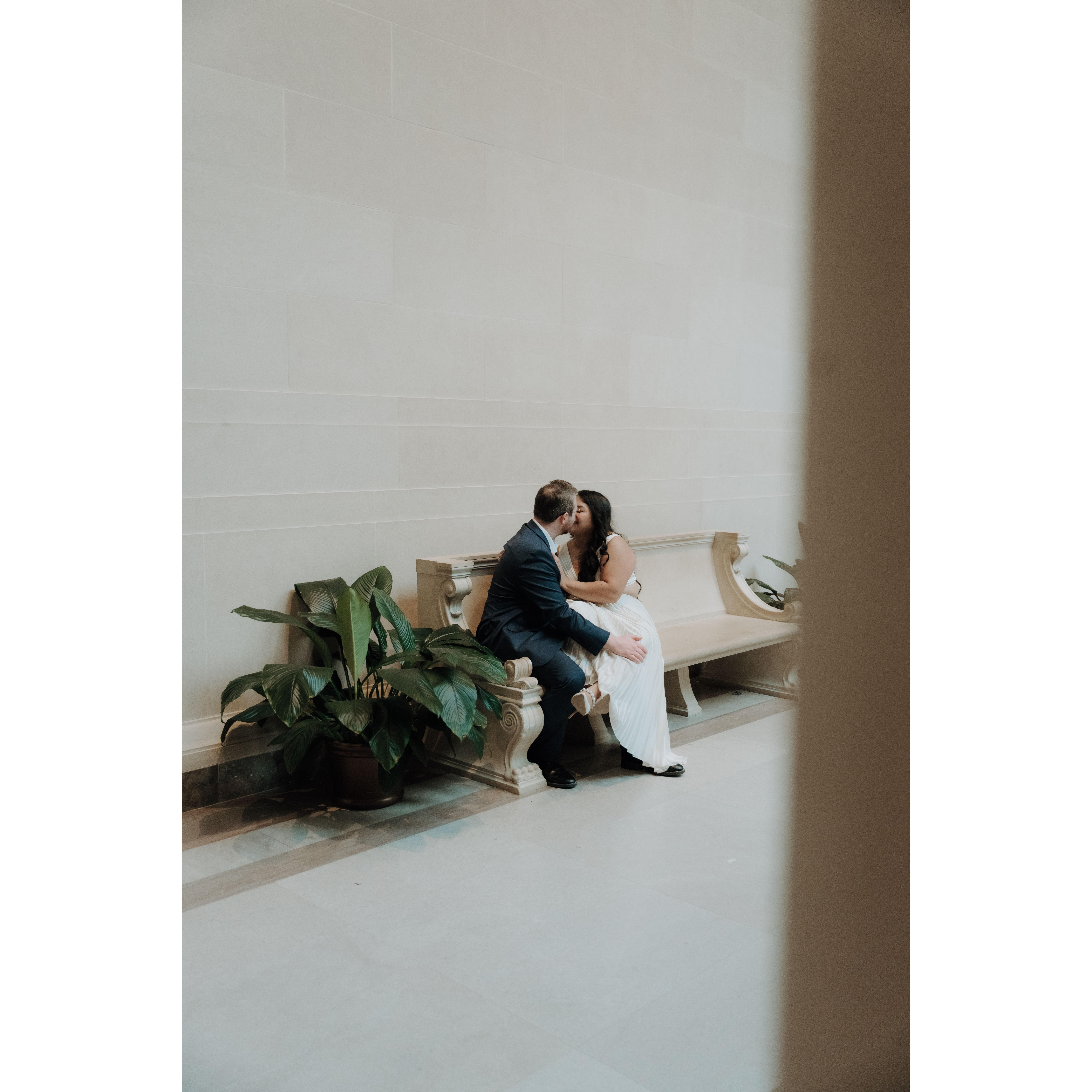 A photo from our engagement shoot at The National Gallery of Art.