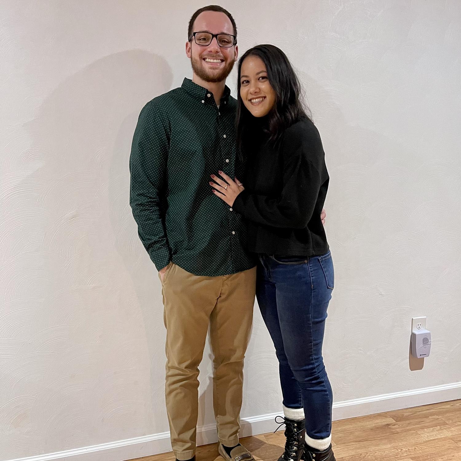 Our first picture together and the day Logan met Katrina’s parents.