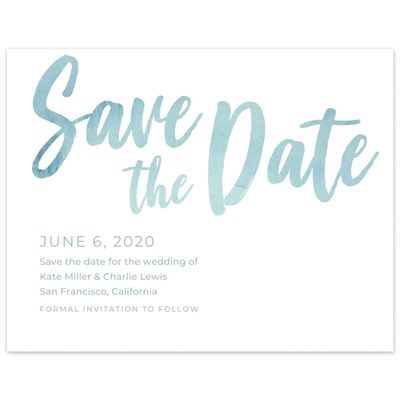 Blue Wedding Digital Save the Date - Waterfront Type