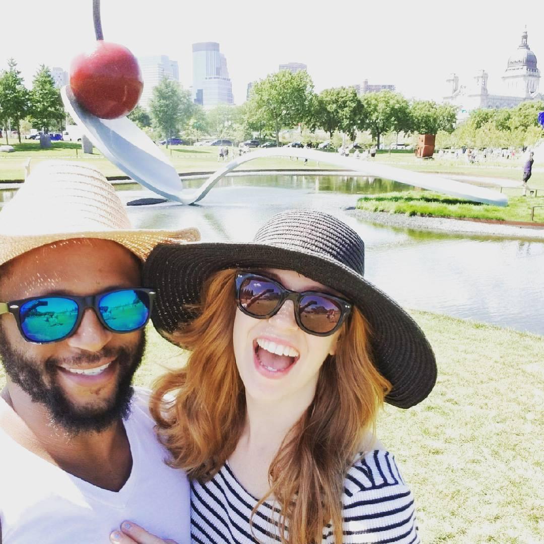 At the Walker Sculpture Garden in Minneapolis