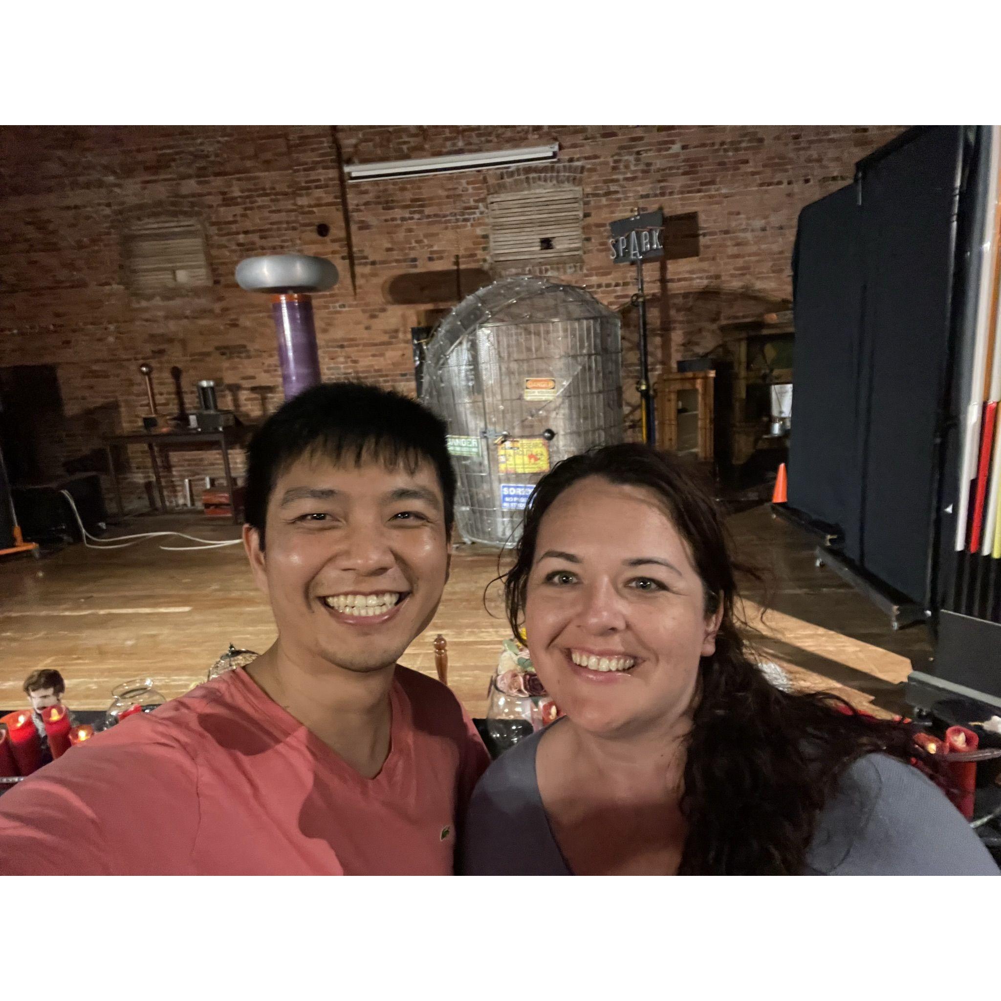 Our first road trip, we went to Bellingham and saw the Tesla coil at Spark!