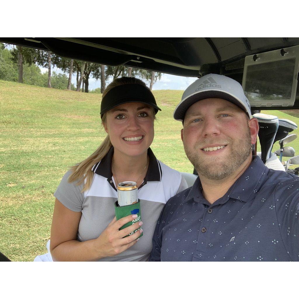 Our first time golfing together