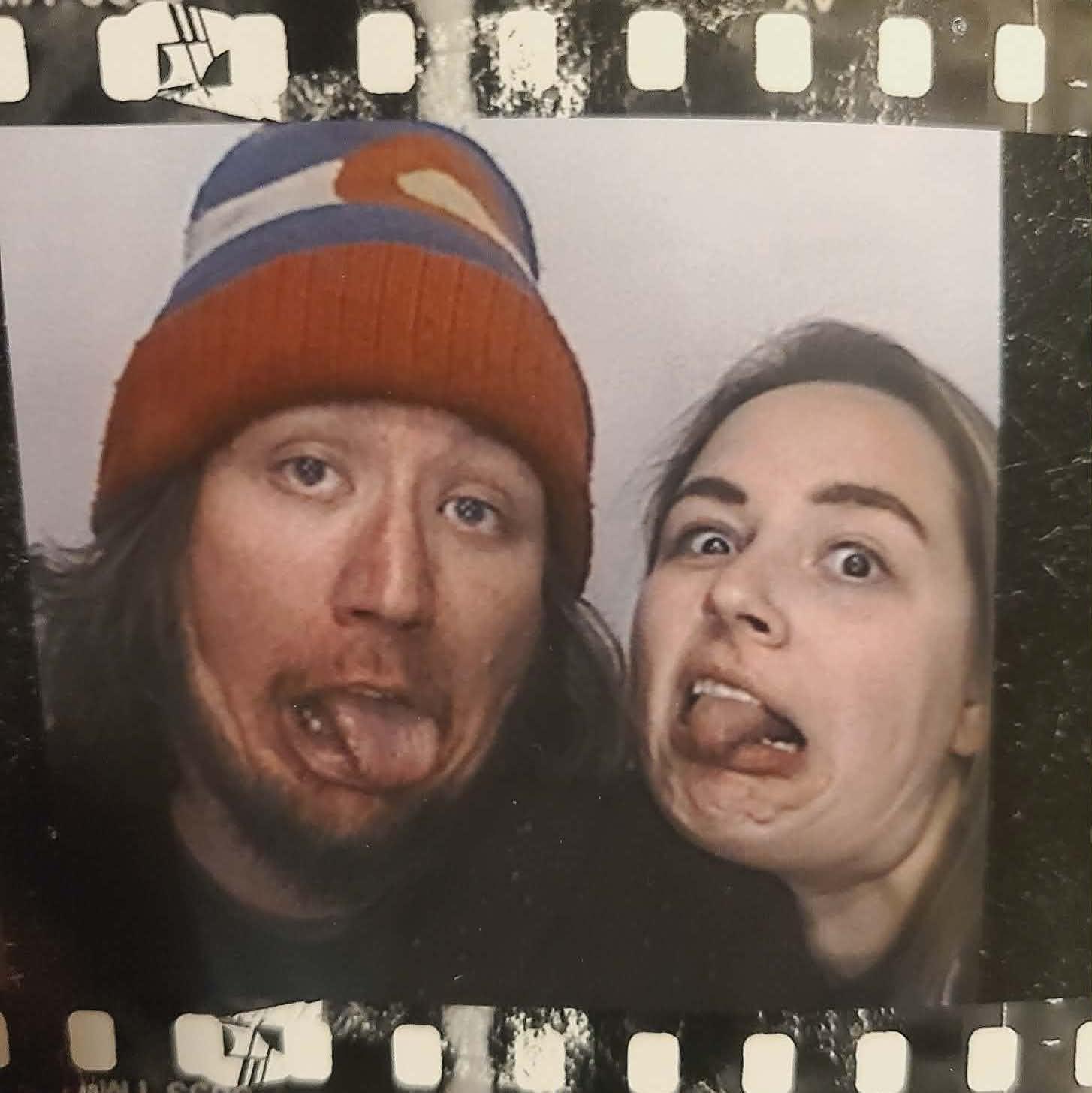 Mall photo booth photos instead of standing in line to see Santa.