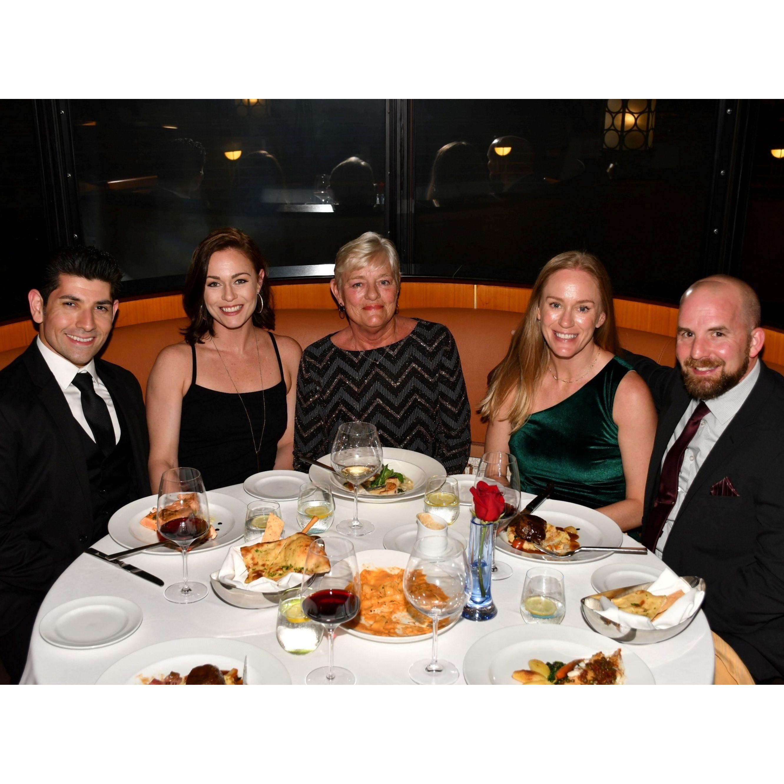 Family dinner at Palo Restaurant- Disney Wonder Ship