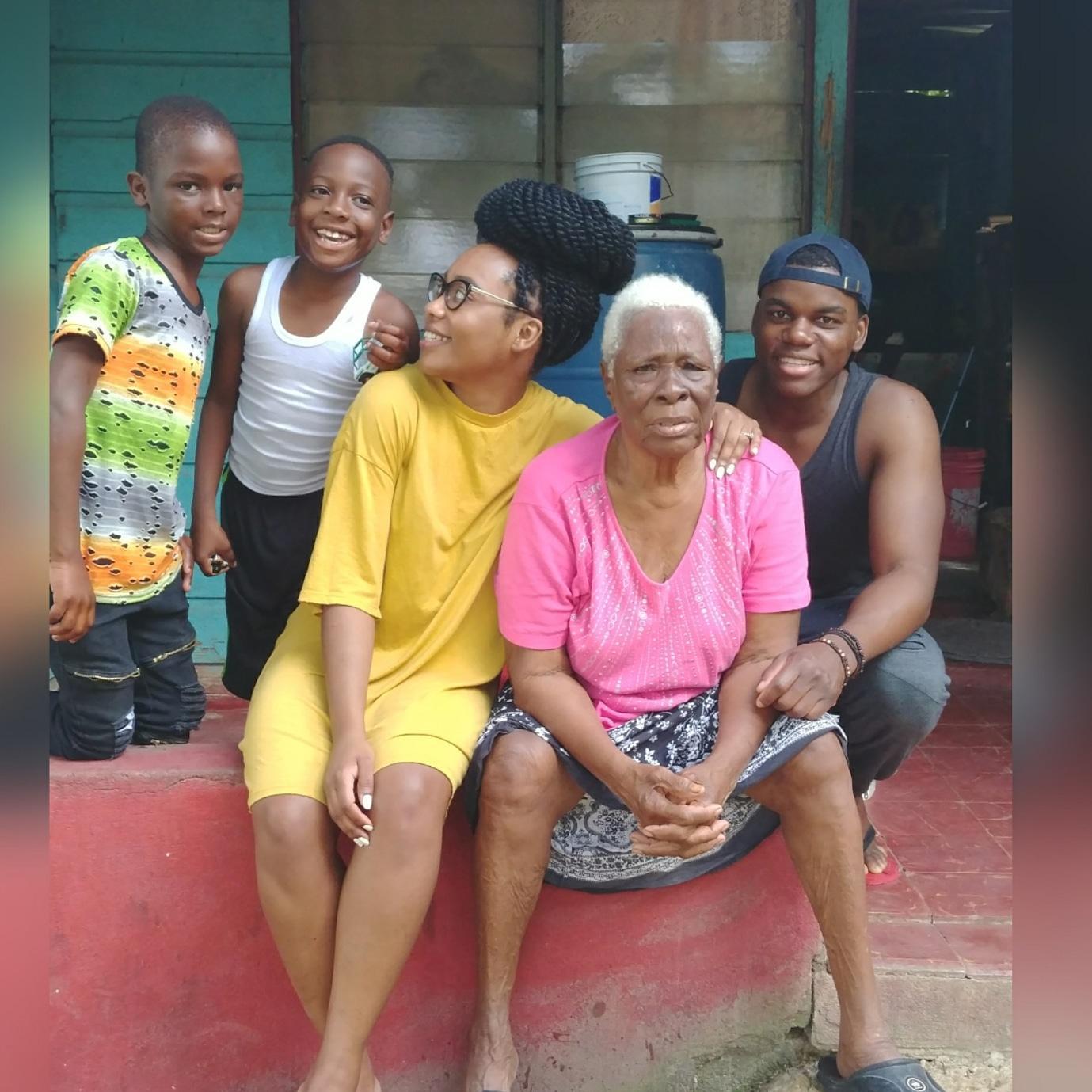 Visiting Romaine's family friends in Winchester, St. Thomas, Jamaica in 2017.