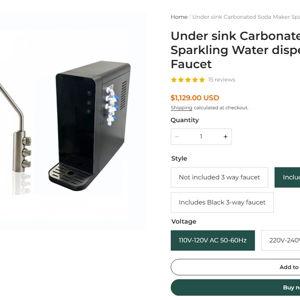 Under Sink Carbonated Soda Maker Sparkling Water Dispenser