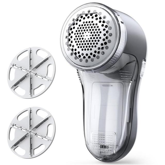POPCHOSE Fabric Shaver, Lint Remover for Clothes, Battery Operated Lint Shaver with 6-Leaf Blades, Sweater Shavers to Remove Pilling for Clothing, Couch, Furniture, Fuzz, Lint Ball, Pillings