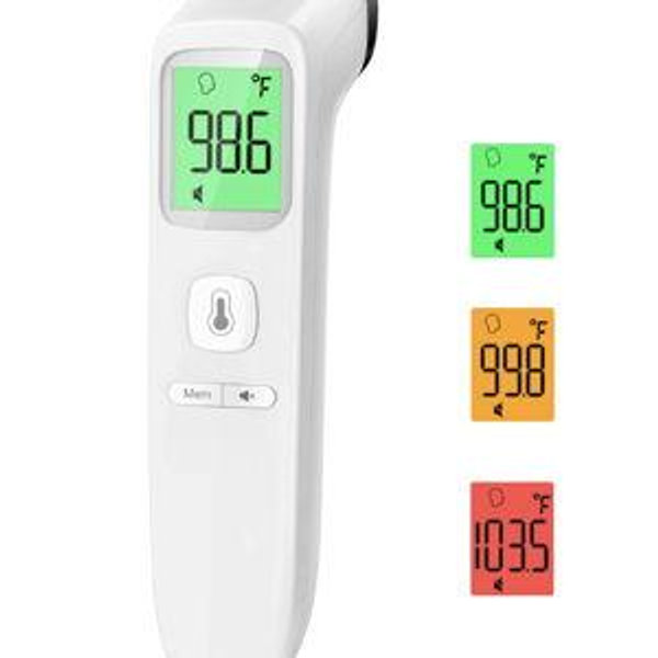 No-Touch Thermometer for Adults and Kids, Accurate Digital Baby Thermometer, Fever Alarm & Silent Mode, 2 in 1 Forehead & Object Mode