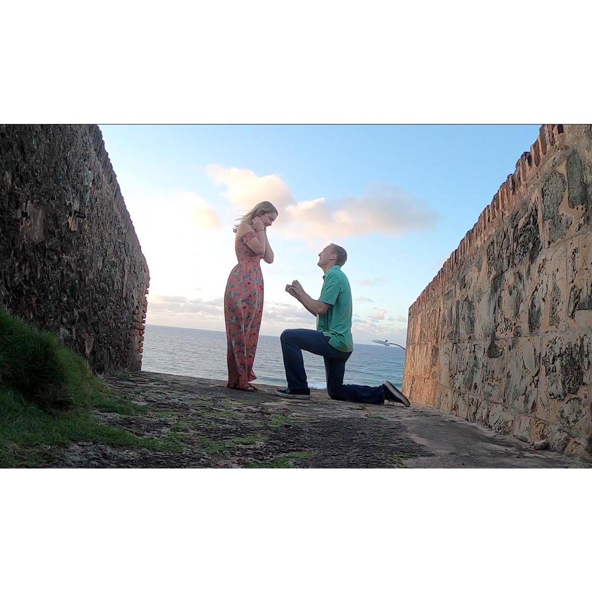 The proposal in San Juan, Puerto Rico!