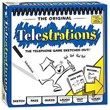 USAOPOLY Telestrations Original 8 Player | Family Board Game | A Fun Family Game for Kids and Adults | Family Game Night Just Got Better | The Telephone Game Sketched Out