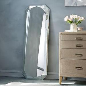 Faceted Floor Mirror - Emerald Cut