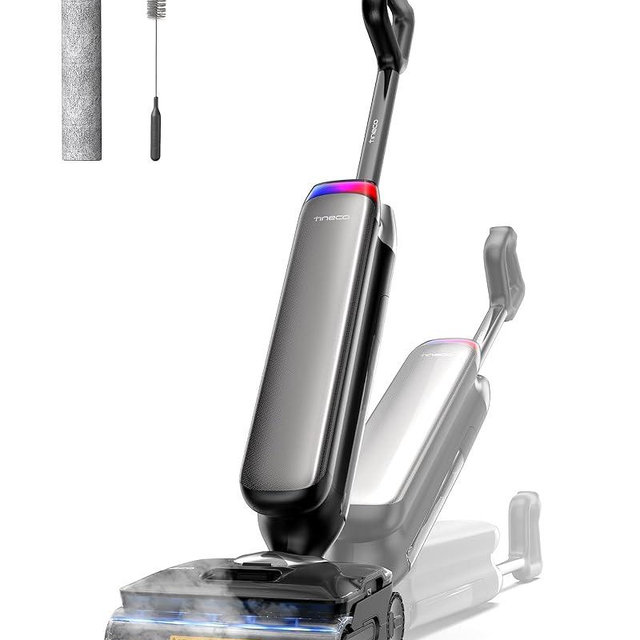 Tineco Floor One S9 Artist Steam Wet Dry Vacuum Cleaner, High-Temp Steam Cleaning, 22kPa Suction, 360° SmoothDrive, Anti-Tangle Design, 185°F Flashdry, Long Runtime, 180° Lay-Flat