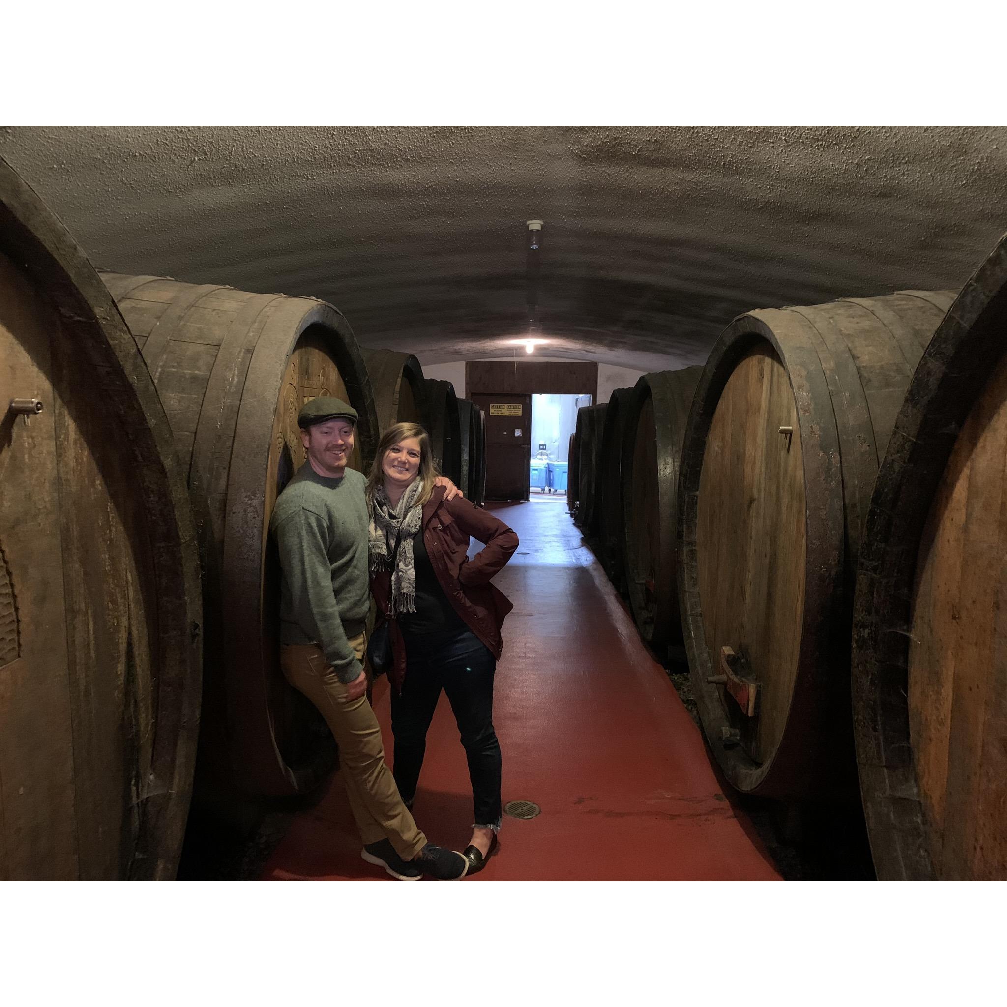 Brendan and Lindsey at a Winery Tour in Canada.