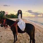 Horseback riding on the beach