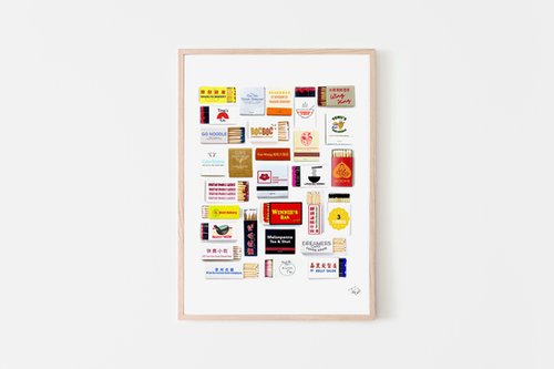 New York City Pizza Matchbook Print
