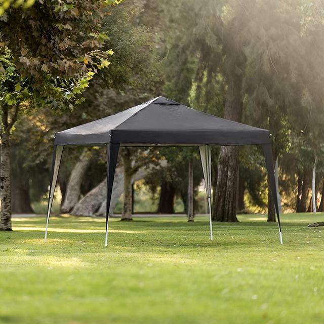 Best Choice Products Outdoor Portable Adjustable Instant Pop Up Gazebo Canopy Tent w/Carrying Bag, 10x10ft - Black