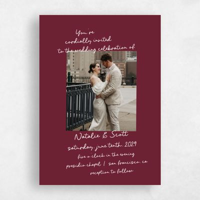 Wine, Red Wedding Invitation - Morgay Photo