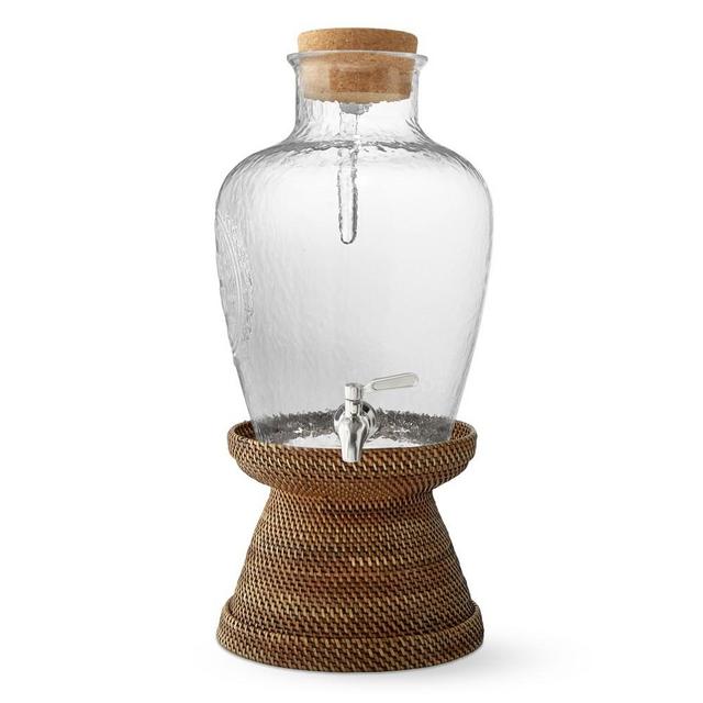 Plastic Cork Lidded Beverage Dispenser