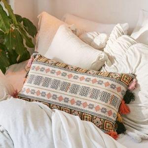 Harper Embroidered Bolster Pillow