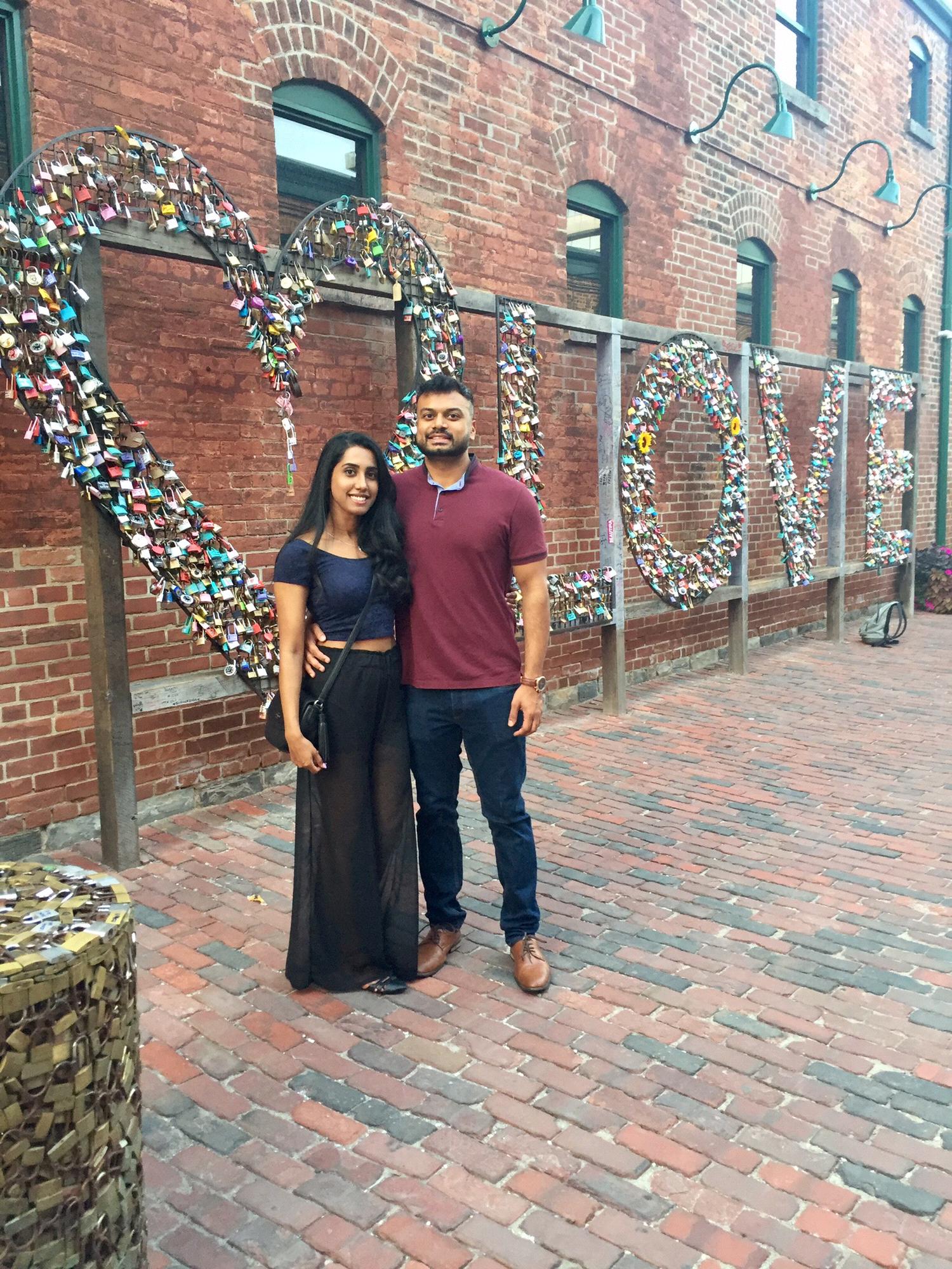 Our first date at the Distillery District, Toronto