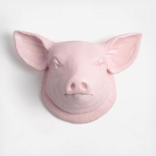 Resin Faux Taxidermy Pig Head