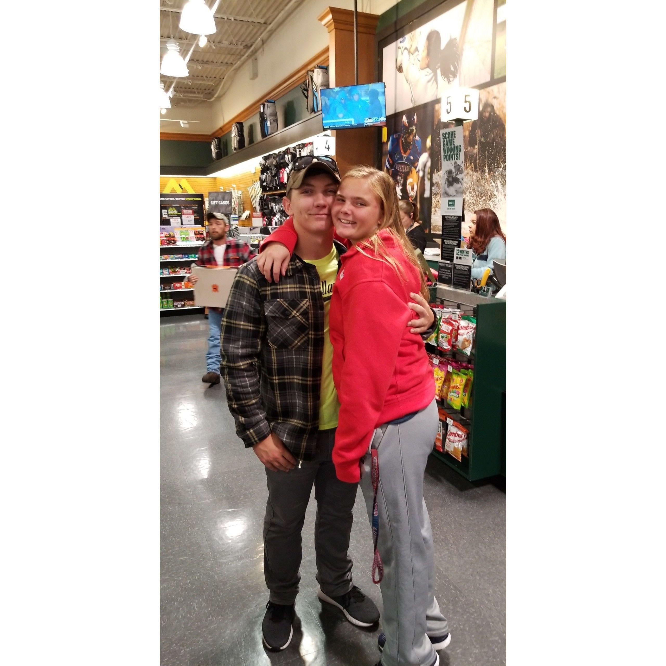 Ricky visited Emilie at college