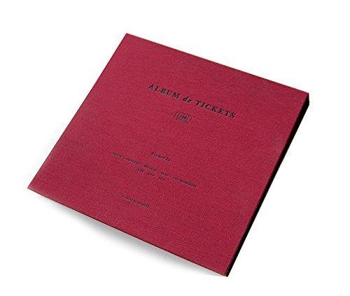 ICONIC Ticket in - Ticket Stub Organizer, Ticket Album, Ticket Stub Diary (Burgundy)