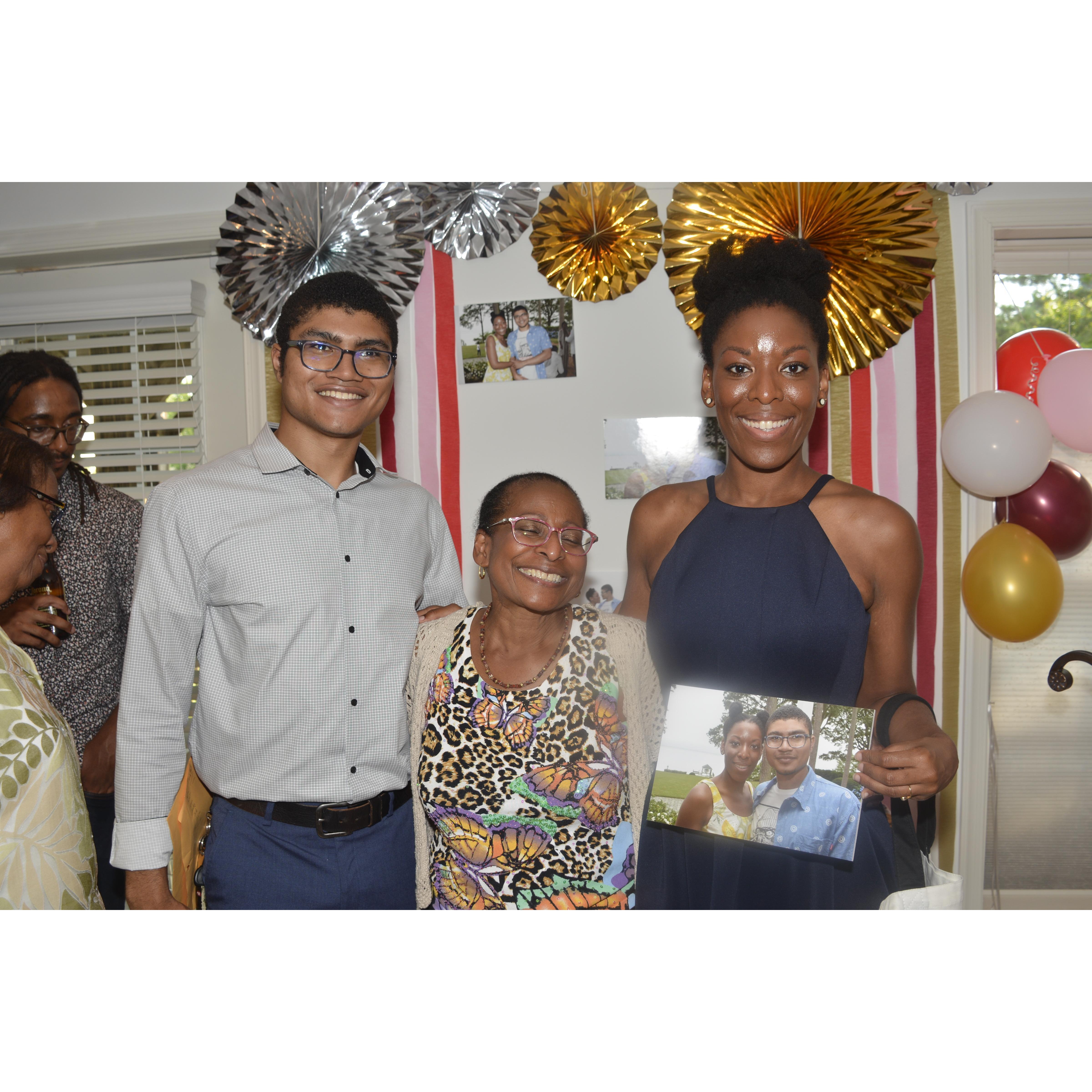 Our engagement party, June 2019.