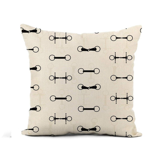 Awowee Flax Throw Pillow Cover Equestrian Vintage Equine Saddles and Bits Perfect Horseriding Horse 20x20 Inches Pillowcase Home Decor Square Cotton Linen Pillow Case Cushion Cover