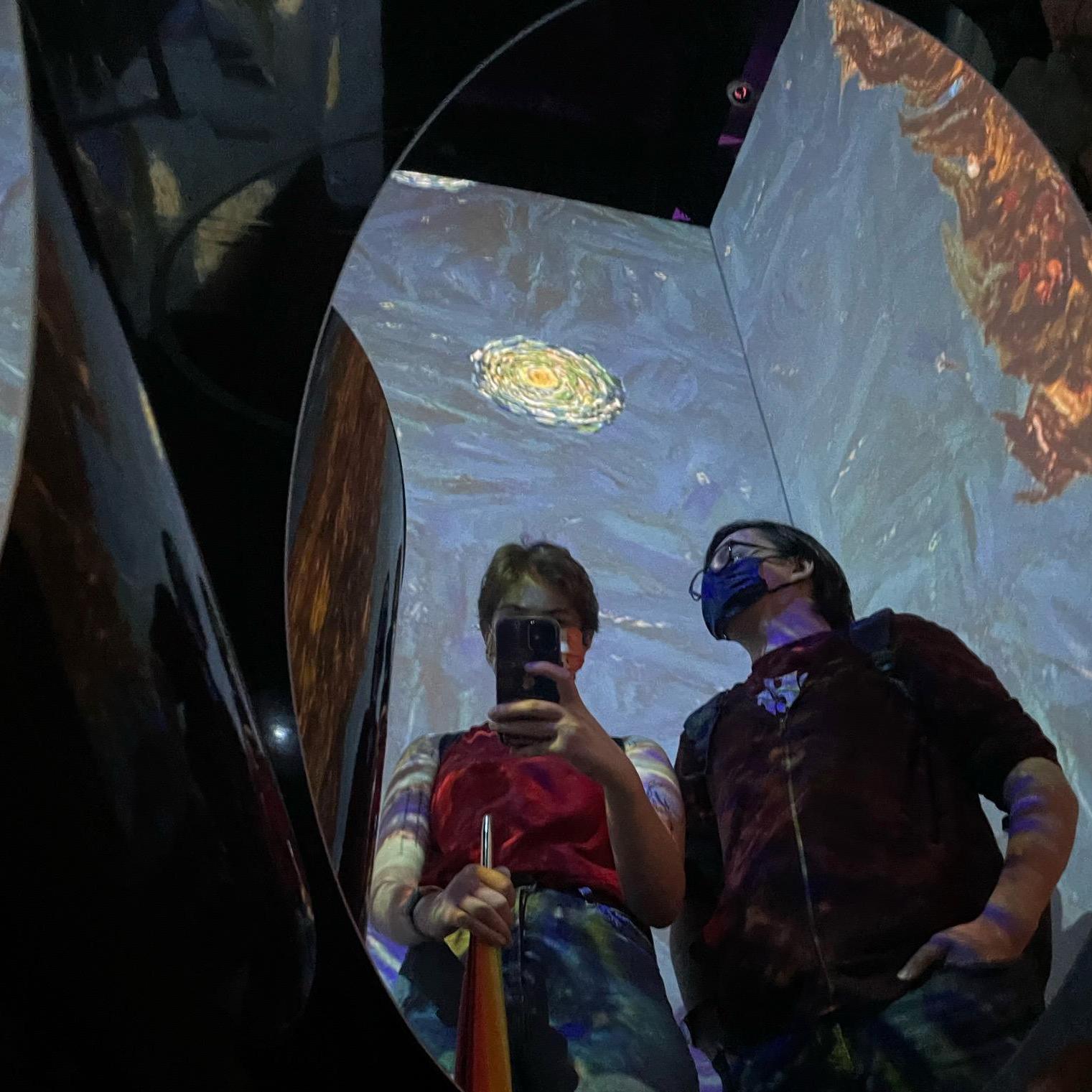 Cass and Matt exploring immersive art in New York City.
