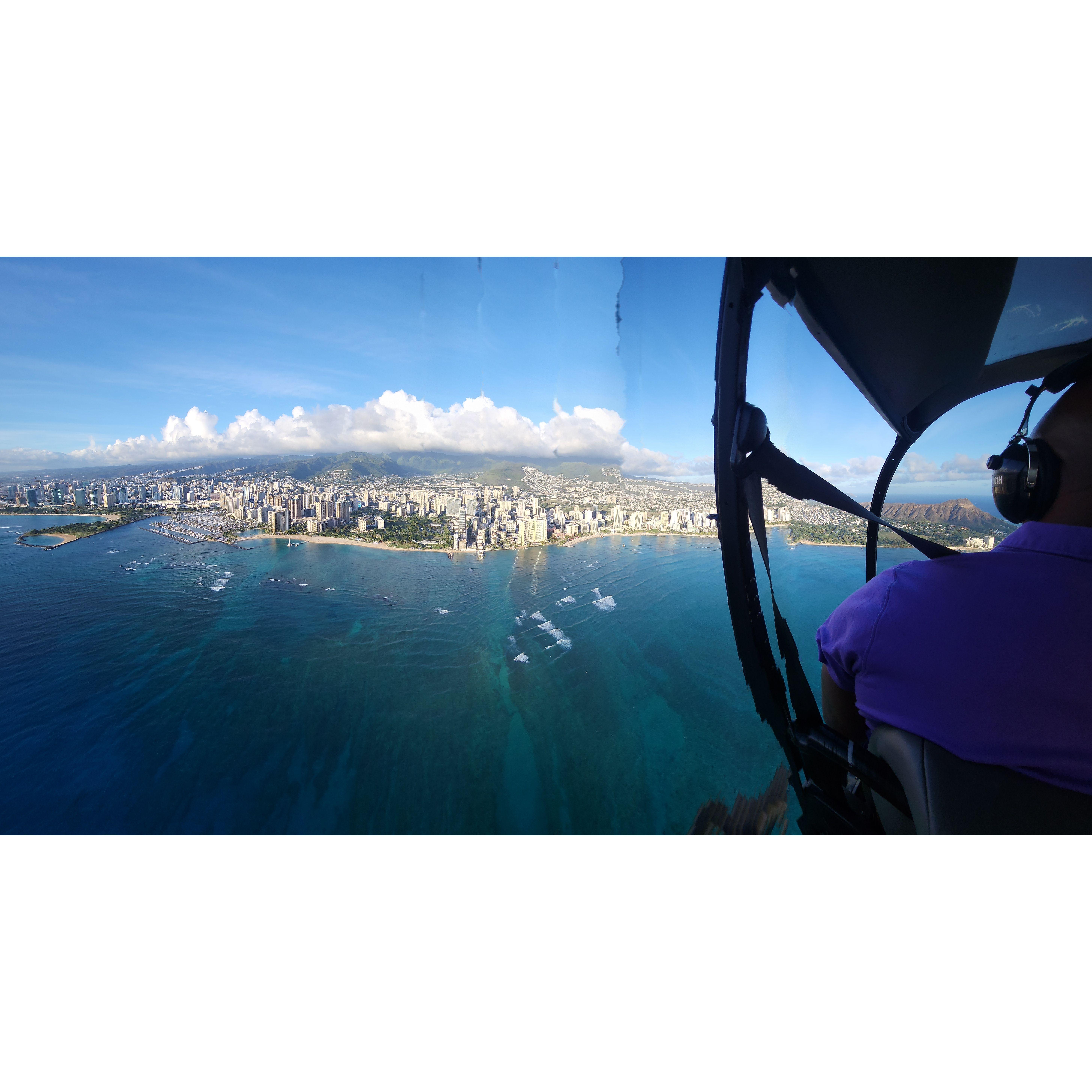 panoramic view from our doors off helicopter ride