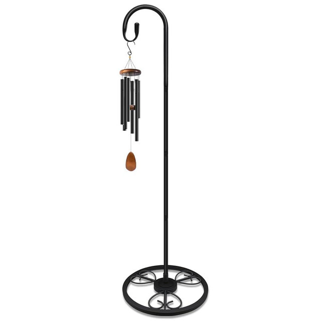 EGOMYRON 63" Adjustable Shepherds Hooks Stand for Wind Chimes, Hummingbird Feeders, Lanterns, Hanging Plant Stand Indoor Outdoor Patio Garden