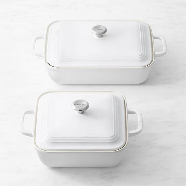 Le Creuset San Francisco Stoneware Covered Baker Set, Matte White