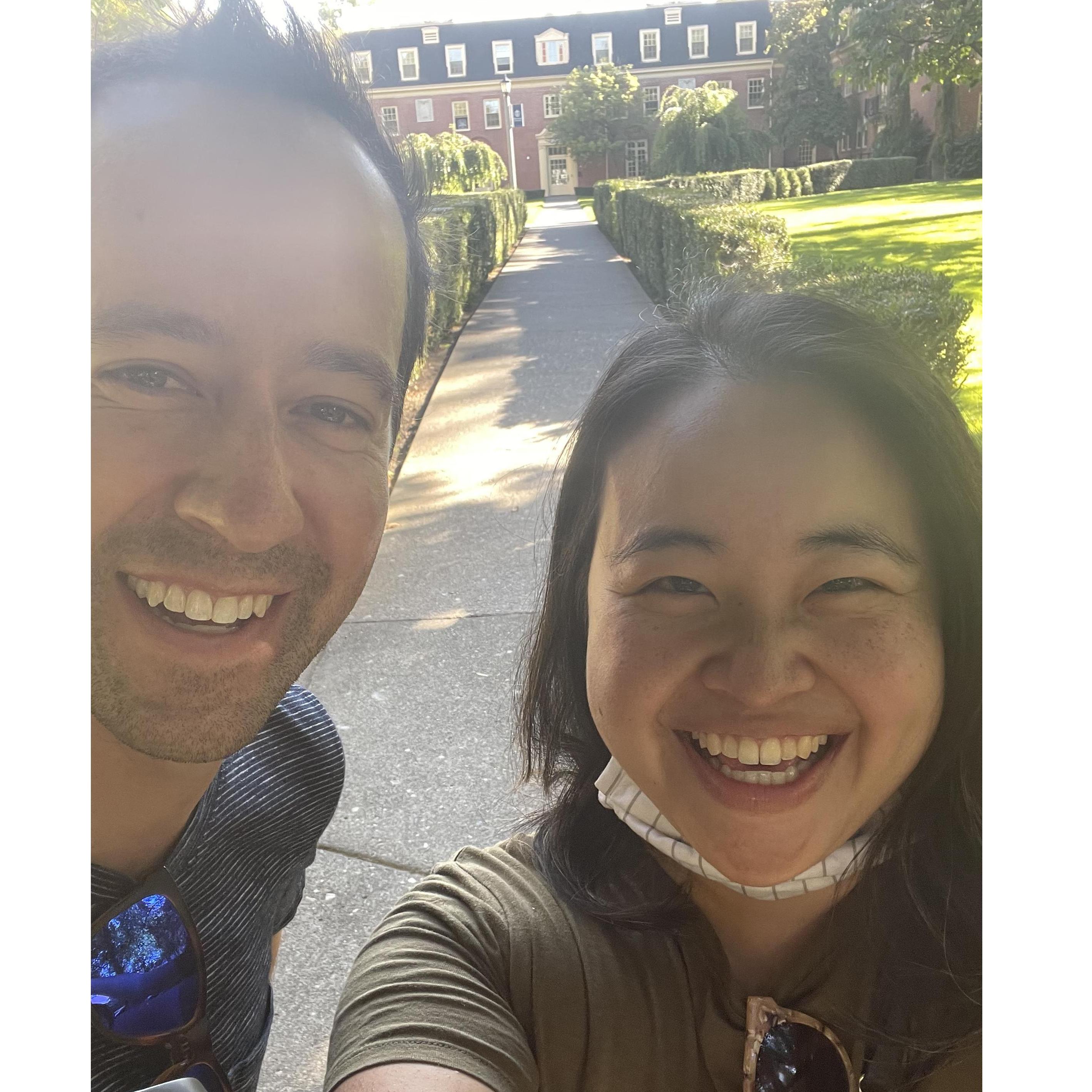 Our first visit back to Whitman college together at Kai’s 10 year reunion in Sept. 2021.