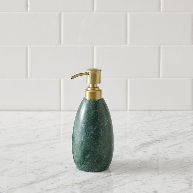 Green Marble Soap Pump, Emerald Green