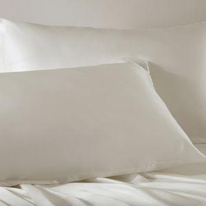 2-Pack 25 Momme Terse Envelope Luxury Pillowcase, King Size, Natural White