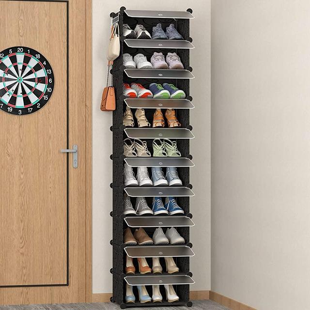 Shoe Storage, 10-Tier Shoe Rack Organizer for Closet 20 Pair Narrow Shoes Shelf Cabinet for Entryway, Bedroom and Hallway