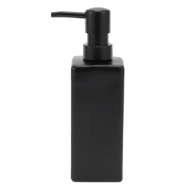 Unique Bargains Classic Square Soap Pump Dispenser for Hotels 350ml Black 1 Pc
