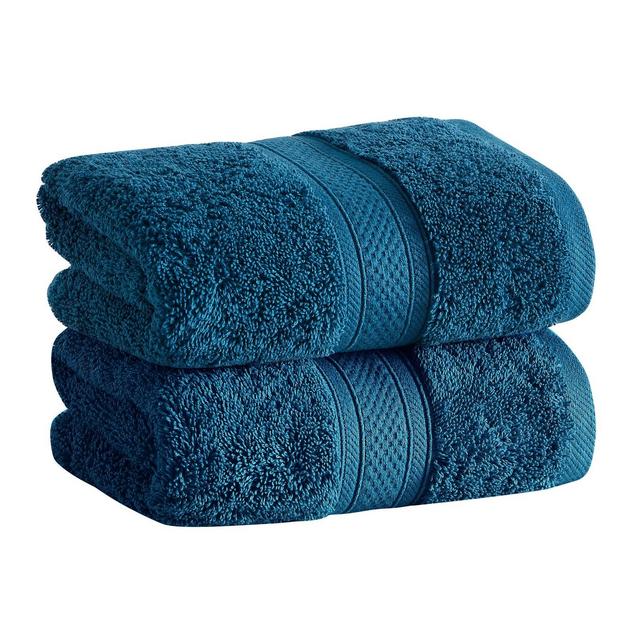 2pk Low Twist Hand Towel Set with Enhanced Microban Blue - Cannon