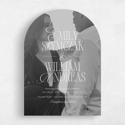 White Arch Wedding Invitation - Thisbe Photo