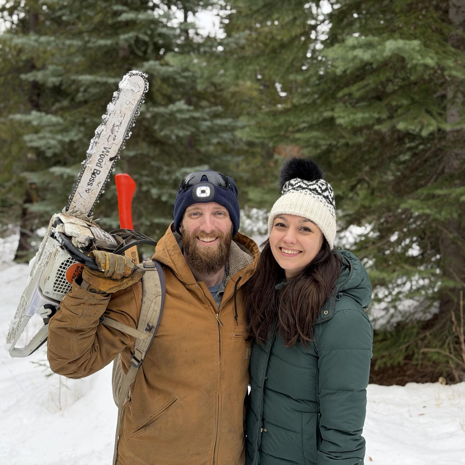 Dan cutting Christmas trees for the family on Tollgate! Photo cred - Cole Walking Eagle