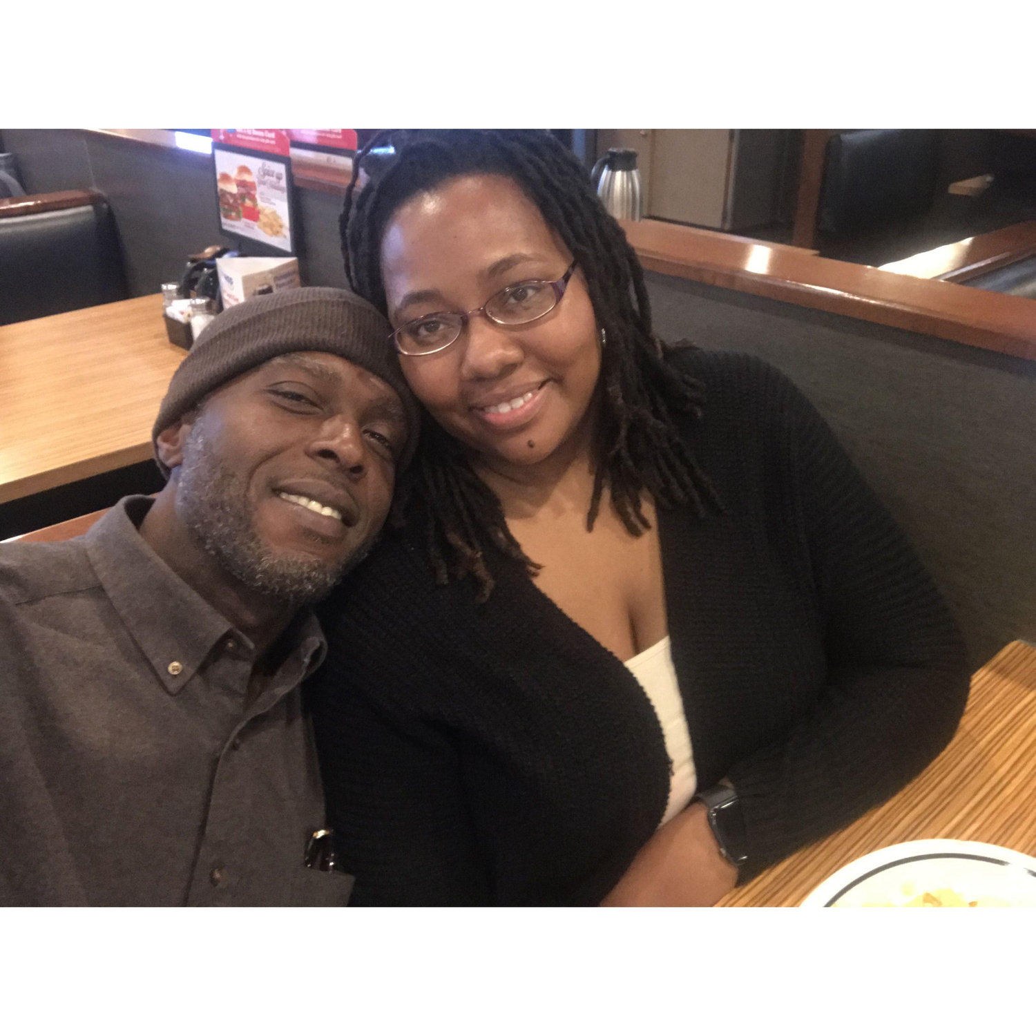 Our first breakfast  together after 27 years