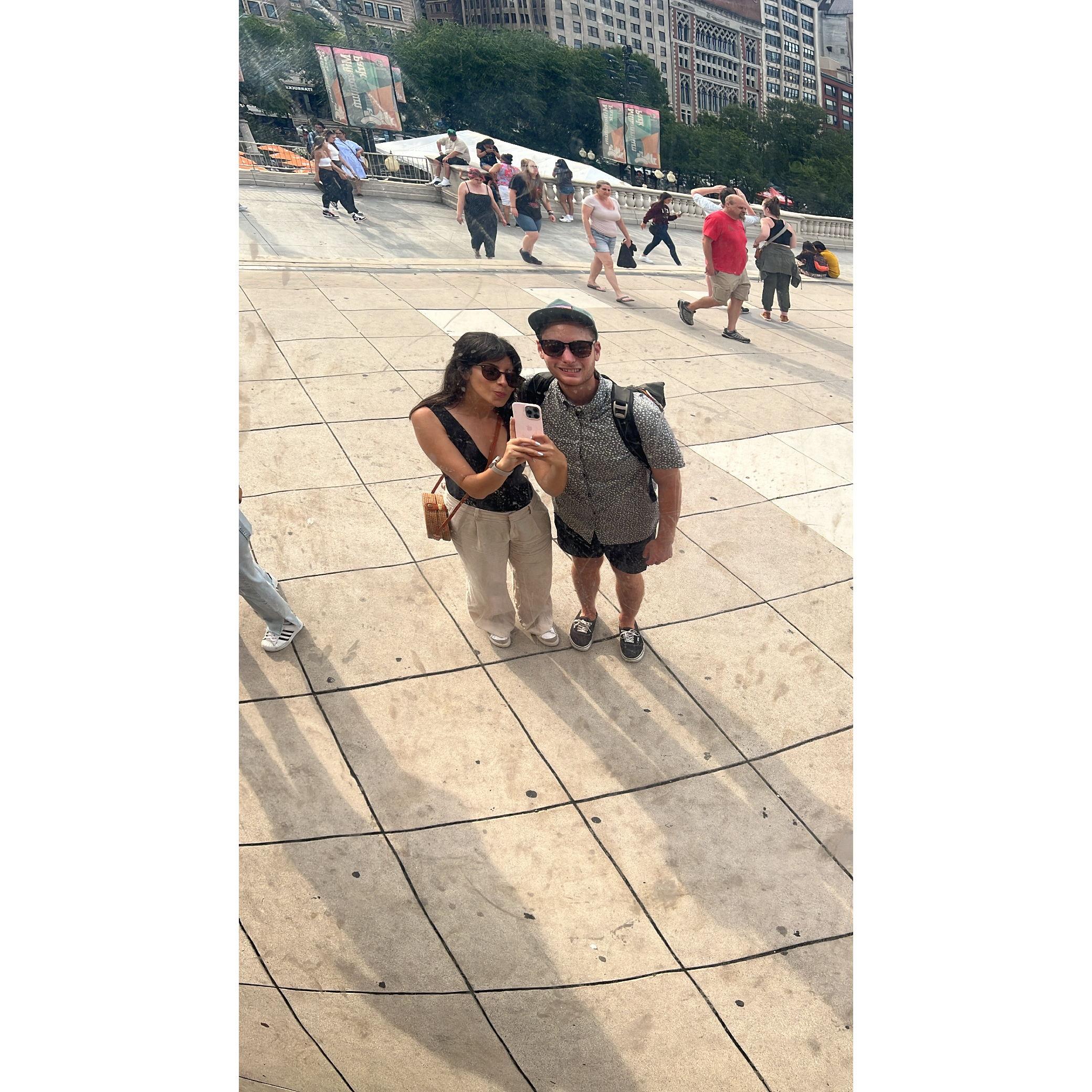 07/23: A photo of our reflection in the Chicago Bean!