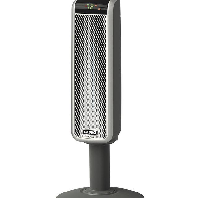 LaskoDigital Space-Saving Ceramic Pedestal Heater with Remote