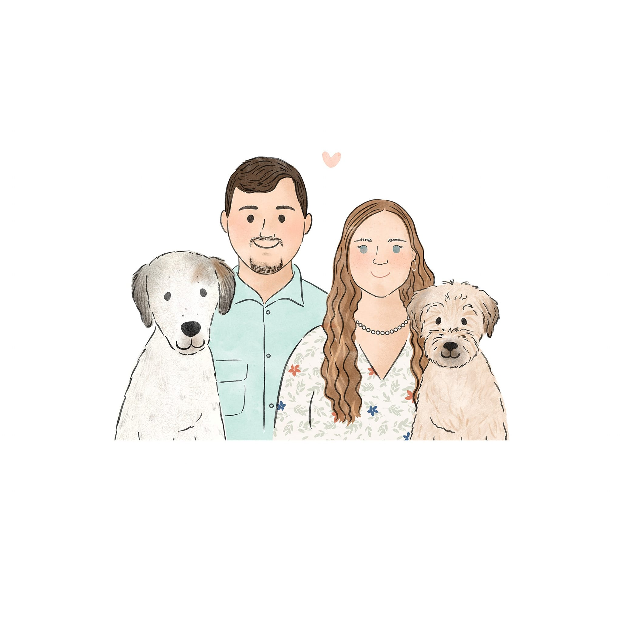 A family portrait that Tori commissioned as a gift to Tom.
