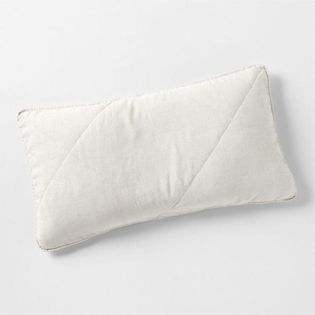 European Flax ®-Certified Linen Arcadia Tan King Quilted Pillow Sham Cover